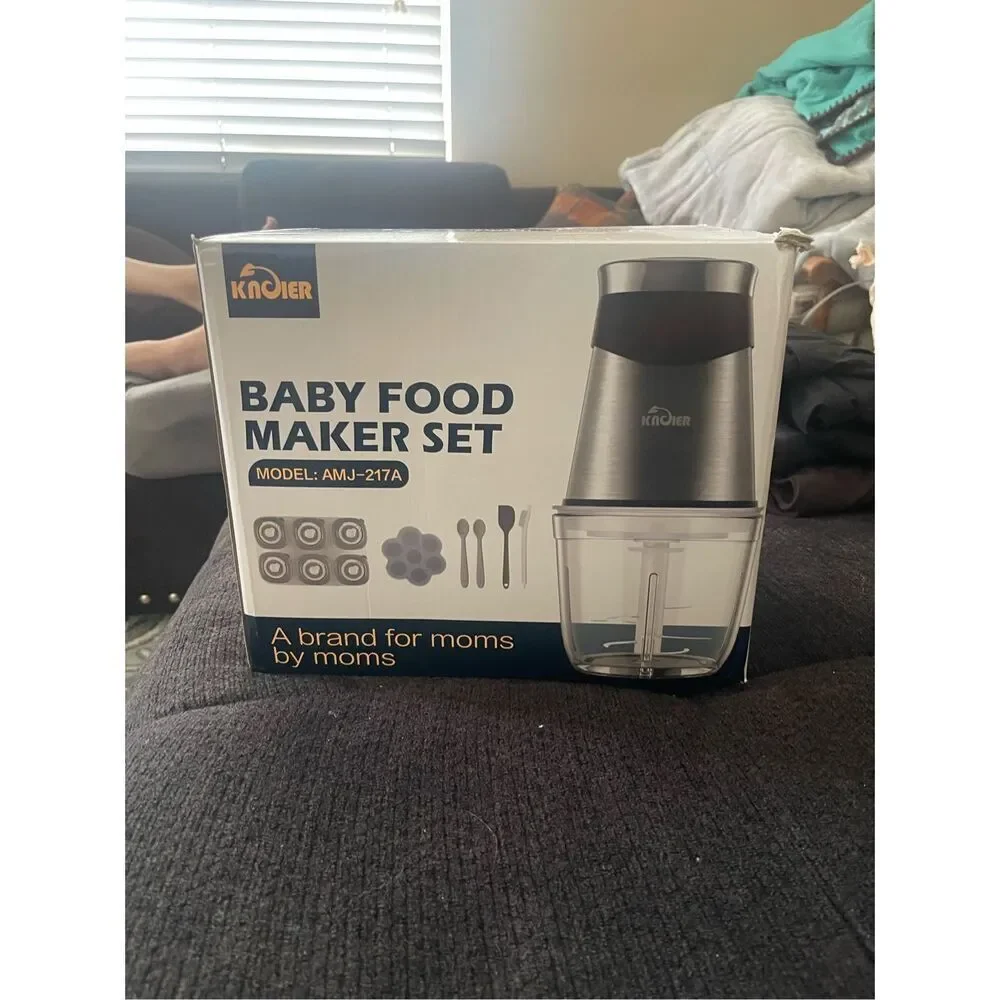 New Knoier AMJ-217A Electric Food Processor 120V 60Hz Baby Food Maker Set